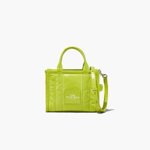 Acid Lime Marc Jacobs Shiny Crinkle Mini Tote | 85SPVQNIU