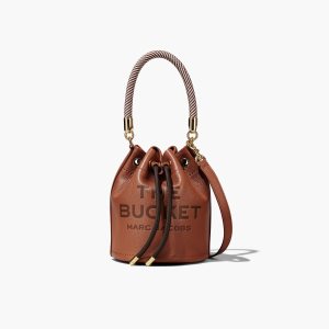 Argan Oil Marc Jacobs Leather Bucket Bag | 29UPCIGAN