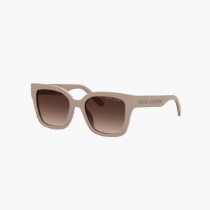 Beige Marc Jacobs Square Sunglasses | 27SOQKTBJ