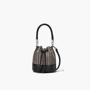 Beige Multi Marc Jacobs Monogram Micro Bucket Bag | 92JNLZHEG