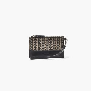 Beige Multi Marc Jacobs Monogram Top Zip Wristlet | 93LROGUBV