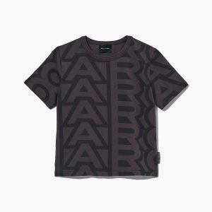 Black/Charcoal Marc Jacobs Monogram Baby T-Shirt | 67OHBQWZI