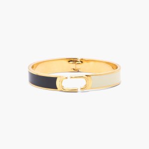 Black/Gold Marc Jacobs J Marc Hinge Bangle | 48XORVILG