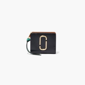 Black/Honey Ginger Multi Marc Jacobs Snapshot Mini Compact Wallet | 78YPDGFCK