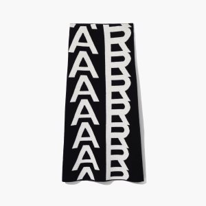 Black/Ivory Marc Jacobs Monogram Knit Tube Skirt | 50WYIJRGF