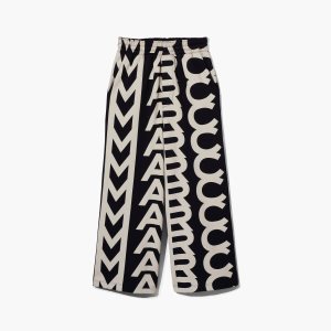 Black/Ivory Marc Jacobs Monogram Oversized Sweatpants | 70WXURVNP