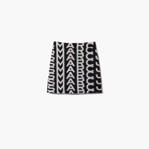 Black/Ivory Marc Jacobs Monogram Terry Skirt | 37OPEMCJQ