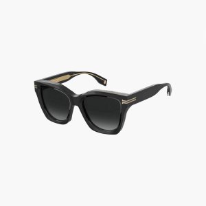 Black Marc Jacobs Icon Edge Oversized Square Sunglasses | 50ANZPGUF
