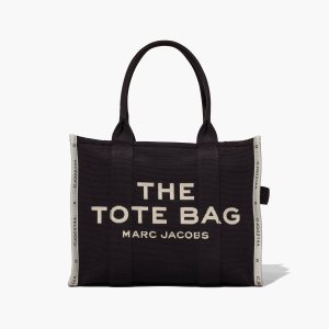 Black Marc Jacobs Jacquard Large Tote Bag | 42TAJELKI