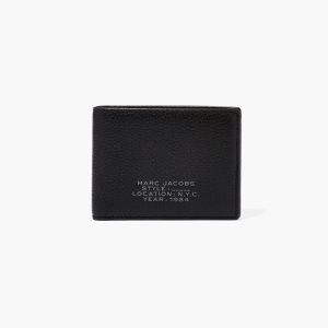 Black Marc Jacobs Leather Billfold Wallet | 40GLQVSUI