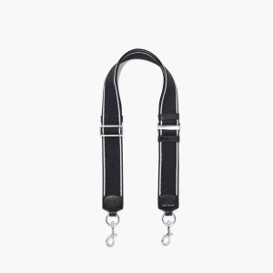 Black Marc Jacobs Logo DTM Webbing Strap | 06RYEUIZJ