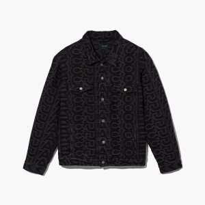 Black Marc Jacobs Monogram Denim Jacket | 76CHAMFTL