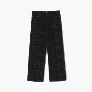 Black Marc Jacobs Monogram Denim Pant | 89TPMHGQW