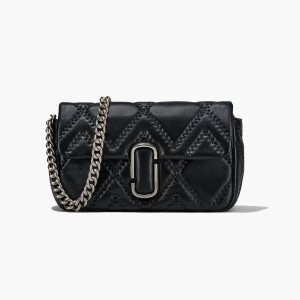 Black Marc Jacobs Quilted Leather J Marc Large Shoulder Bag | 54APYKJOC