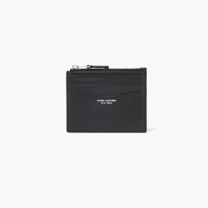 Black Marc Jacobs Slim 84 Zip Card Case | 14WAQOCDF
