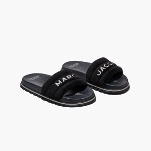 Black Marc Jacobs Terry Slide | 86UYJAIFT