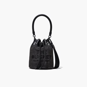 Black Marc Jacobs Woven DTM Bucket Bag | 68RBYHMGQ