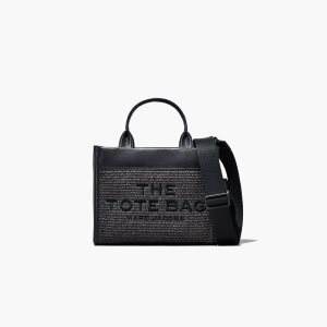 Black Marc Jacobs Woven DTM Mini Tote Bag | 72OQXVZCB