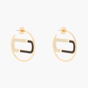 Black Multi/Gold Marc Jacobs J Marc Colorblock Hoops | 24KDVICHY