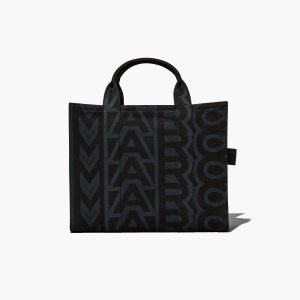 Black Multi Marc Jacobs Outline Monogram Medium Tote Bag | 08RQPDASU