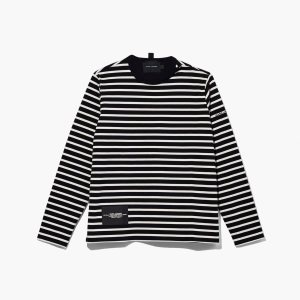 Black Multi Marc Jacobs Striped T-Shirt | 36CRHZQDX