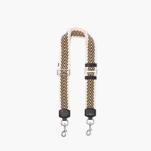Black Multi/Nickel Marc Jacobs Arrow Webbing Strap | 61TWKVUSH