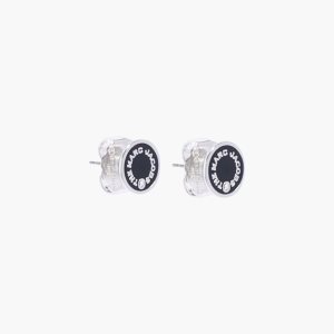 Black/Silver Marc Jacobs Medallion Studs | 57WPUIXRS