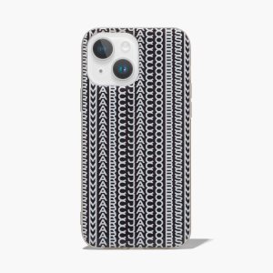 Black/White Marc Jacobs Monogram iPhone Case 14 Plus | 08AHUNPYJ