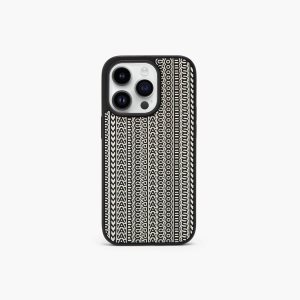 Black/White Marc Jacobs Monogram iPhone 14 Pro 3D Case | 91LAEQCBD