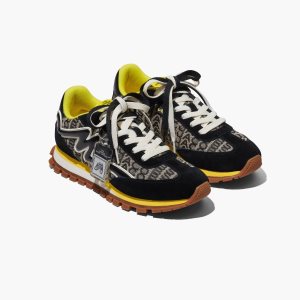Black/Yellow Marc Jacobs Monogram Jogger | 59PSHCJND
