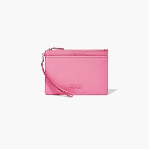 Candy Pink Marc Jacobs Leather Small Wristlet | 75ZECTBWU