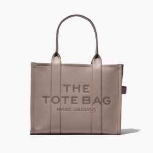 Cement Marc Jacobs Leather Large Tote Bag | 53YPBMEQZ