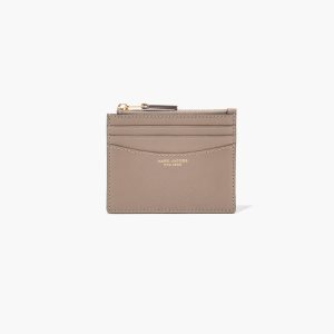 Cement Marc Jacobs Slim 84 Zip Card Case | 63QMNSLFT