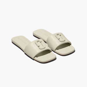 Cloud White Marc Jacobs J Marc Leather Sandal | 60DXVFKWB