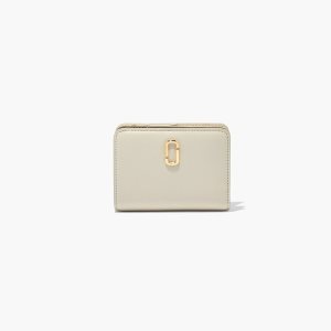 Cloud White Marc Jacobs J Marc Mini Compact Wallet | 65BKVUNLX