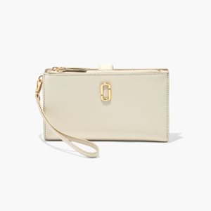 Cloud White Marc Jacobs J Marc Phone Wristlet | 04ZPYXVAD