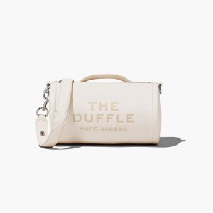 Cotton/Silver Marc Jacobs Leather Duffle Bag | 86RQWJDCL