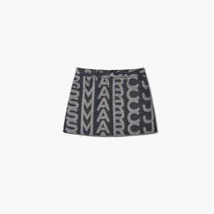 Denim Blue Marc Jacobs Monogram Denim Mini Skirt | 39JHVCUYX