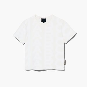 Eggshell/Optic White Marc Jacobs Monogram Baby Tee | 75RMCLVPB