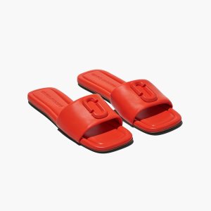 Electric Orange Marc Jacobs J Marc Leather Sandal | 57OGMUYKF