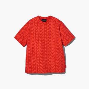 Electric Orange/True Red Marc Jacobs Monogram Big T-Shirt | 68CRPDQXY