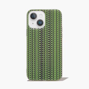 Grey/Fluro Green Marc Jacobs Monogram iPhone Case 14 Plus | 60XQISEOK