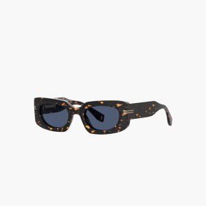 Havana Marc Jacobs Icon Rectangular Sunglasses | 01LMQJPAR