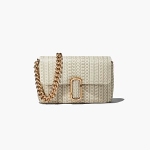 Khaki Marc Jacobs Monogram Leather J Marc Shoulder Bag | 47IFLMQWD