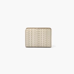 Khaki Marc Jacobs Monogram Mini Compact Wallet | 71LFNGHPX