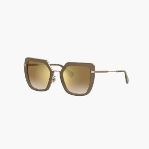 Mud/Gold Marc Jacobs Icon Oversized Butterfly Sunglasses | 71CUAXMHG