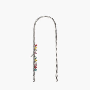 Multi/Nickel Marc Jacobs Charm Chain Crossbody Strap | 94GNYPVHJ