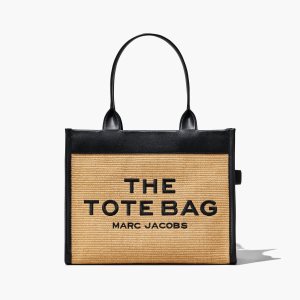 Natural Marc Jacobs Woven Large Tote Bag | 82YZHKWCD