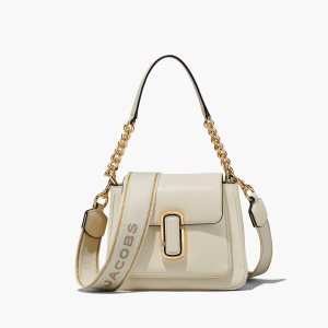 New Cloud White Marc Jacobs J Marc Chain Mini Satchel | 56MSGUHQP
