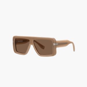 Nude Marc Jacobs Icon Rectangular Sunglasses | 21TUIZGFO